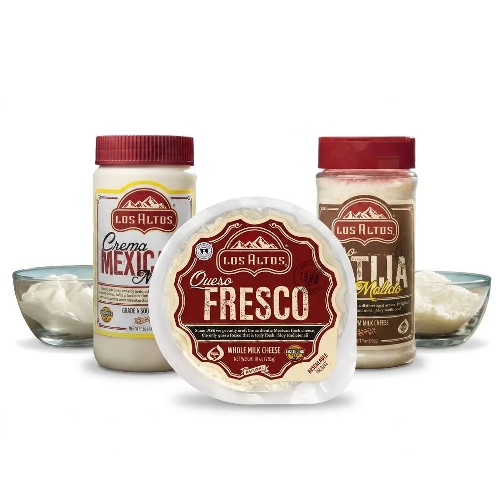 Los Altos Mexican Cheese & Crema Variety Pack – 3 Item Pack