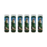 (6 PACK)  Jude Thaddeus Green Candle  8"