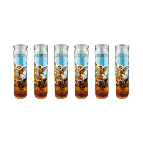 (6 PACK) Saint Michael Archangel Candles – 8 "