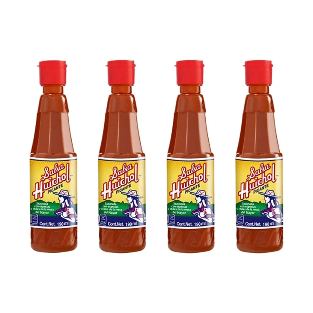 (4 PACK) Salsa Huichol Hot Sauce – 6.5 oz