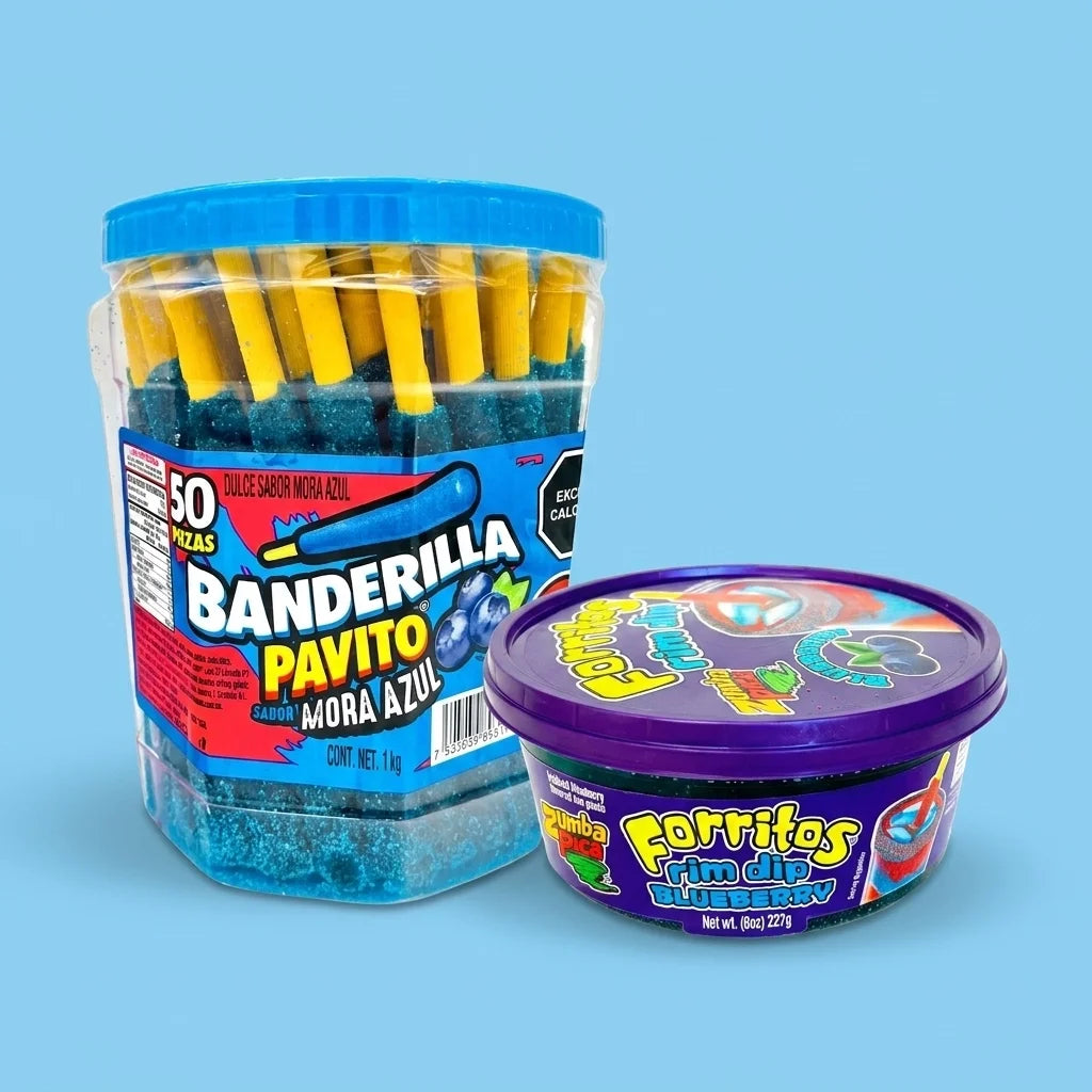 Blueberry Blast Rim & Sip Pack – Blueberry Rim Paste & Candy Straws