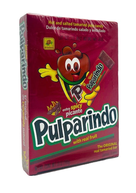 Pulparindo Extra Hot and Salted Tamarind Pulp Candy - 20 ct