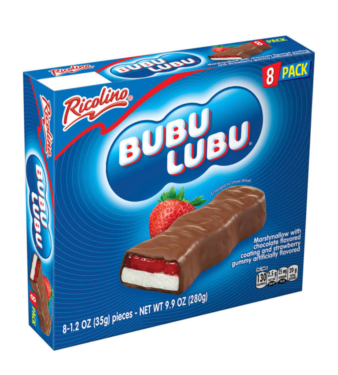 Ricolino Bubulubu 8 Count | Mexican Chocolate Marshmallow Candy ...