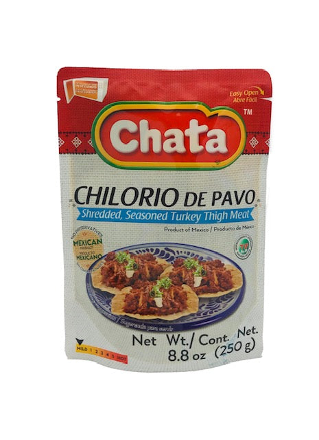 Chata Seasoned Shredded Turkey Chilorio in Pouch - 8.8 oz