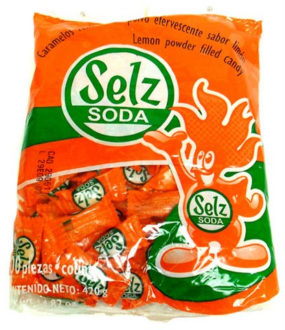 Selz Soda Lemon Powder Filled Hard Candy 14.82 oz - 100 ct