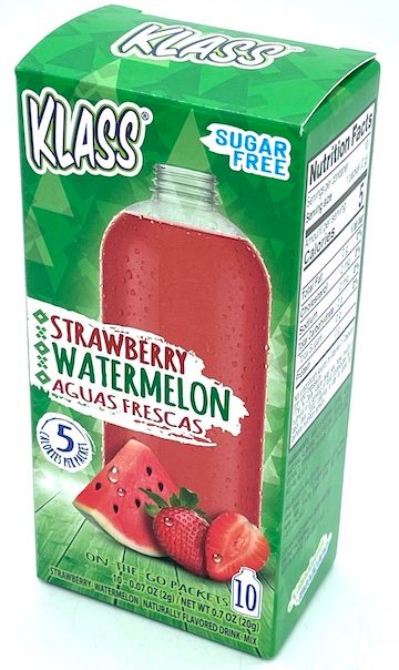 Strawberry Watermelon Sugar Free by Klass Aguas Frescas - 10 ct