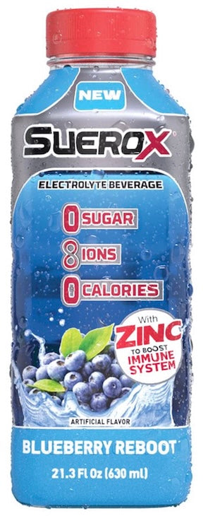SueroX Blueberry Reboot Electrolyte Beverage Zero Sugar - 23 fl oz