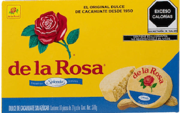 Sugar Free De La Rosa Mazapan with Splenda - Sin Azucar - 18 ct