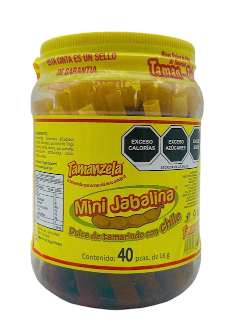 TAMANZELA Hot & Salted Tamarind Flavor Jabalina - 40 ct