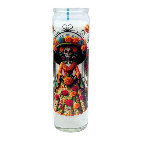 Catrina y Catrin Candle Duo – Día de Muertos – 8"