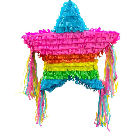 Piñata Party Pack – Rainbow Star Piñata & 3 lbs of Authentic Mexican Candy