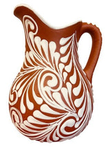 La Mexicana Terracotta Water Jug with Cups – Handcrafted Elegance from Mexico