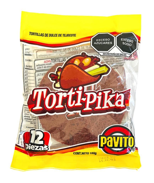 Torti-Pika con Fruta Natural Dulce de Tejocote PAVITO - 6.34 oz - 12 ct