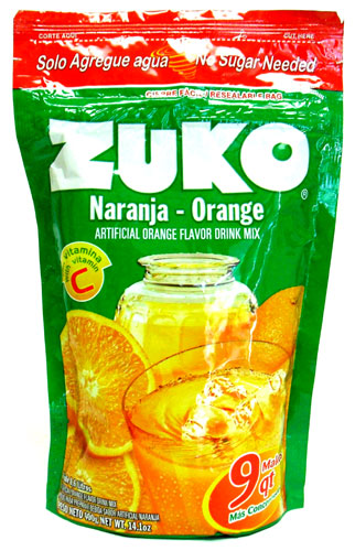 Zuko Orange Flavor Drink Mix (Makes 9 qt - 8.6 Liters)