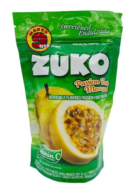 Zuko PASSION FRUIT Drink Mix (Makes 9 qt - 8.6 Liters)